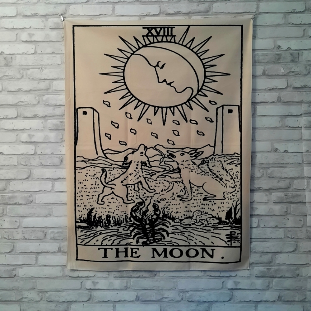 The Moon Tarot Card Wall Tapestry